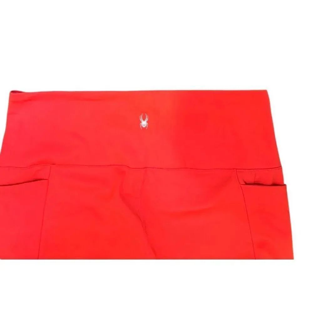 Spyder Active Leggings X-Large Red Phone Pocket Active Work Out Leisurewear - Picture 7 of 14